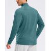 imageG Gradual Mens Running Shirts Long Sleeve Athletic Shirt Lightweight Quick Dry Quarter Zip Pullover for Men Workout Gym GolfCyan Heather