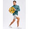 imageG Gradual Mens Running Shirts Long Sleeve Athletic Shirt Lightweight Quick Dry Quarter Zip Pullover for Men Workout Gym GolfCyan Heather