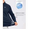 imageG Gradual Mens Running Shirts Long Sleeve Athletic Shirt Lightweight Quick Dry Quarter Zip Pullover for Men Workout Gym GolfDark Blue Heather