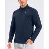 imageG Gradual Mens Running Shirts Long Sleeve Athletic Shirt Lightweight Quick Dry Quarter Zip Pullover for Men Workout Gym GolfDark Blue Heather