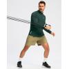 imageG Gradual Mens Running Shirts Long Sleeve Athletic Shirt Lightweight Quick Dry Quarter Zip Pullover for Men Workout Gym GolfDark Green