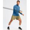 imageG Gradual Mens Running Shirts Long Sleeve Athletic Shirt Lightweight Quick Dry Quarter Zip Pullover for Men Workout Gym GolfLake Blue
