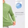 imageG Gradual Mens Running Shirts Long Sleeve Athletic Shirt Lightweight Quick Dry Quarter Zip Pullover for Men Workout Gym GolfLight Green Heather