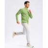 imageG Gradual Mens Running Shirts Long Sleeve Athletic Shirt Lightweight Quick Dry Quarter Zip Pullover for Men Workout Gym GolfLight Green Heather