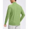 imageG Gradual Mens Running Shirts Long Sleeve Athletic Shirt Lightweight Quick Dry Quarter Zip Pullover for Men Workout Gym GolfLight Green Heather