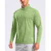 imageG Gradual Mens Running Shirts Long Sleeve Athletic Shirt Lightweight Quick Dry Quarter Zip Pullover for Men Workout Gym GolfLight Green Heather