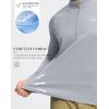imageG Gradual Mens Running Shirts Long Sleeve Athletic Shirt Lightweight Quick Dry Quarter Zip Pullover for Men Workout Gym GolfLight Grey