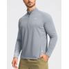 imageG Gradual Mens Running Shirts Long Sleeve Athletic Shirt Lightweight Quick Dry Quarter Zip Pullover for Men Workout Gym GolfLight Grey