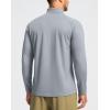 imageG Gradual Mens Running Shirts Long Sleeve Athletic Shirt Lightweight Quick Dry Quarter Zip Pullover for Men Workout Gym GolfLight Grey
