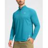 imageG Gradual Mens Running Shirts Long Sleeve Athletic Shirt Lightweight Quick Dry Quarter Zip Pullover for Men Workout Gym GolfPeacock Blue