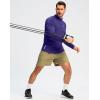 imageG Gradual Mens Running Shirts Long Sleeve Athletic Shirt Lightweight Quick Dry Quarter Zip Pullover for Men Workout Gym GolfPurple