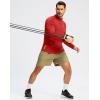 imageG Gradual Mens Running Shirts Long Sleeve Athletic Shirt Lightweight Quick Dry Quarter Zip Pullover for Men Workout Gym GolfRed