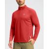 imageG Gradual Mens Running Shirts Long Sleeve Athletic Shirt Lightweight Quick Dry Quarter Zip Pullover for Men Workout Gym GolfRed
