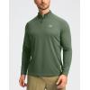imageG Gradual Mens Running Shirts Long Sleeve Athletic Shirt Lightweight Quick Dry Quarter Zip Pullover for Men Workout Gym GolfSage Green