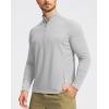 imageG Gradual Mens Running Shirts Long Sleeve Athletic Shirt Lightweight Quick Dry Quarter Zip Pullover for Men Workout Gym GolfSilver