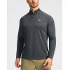 imageG Gradual Mens Running Shirts Long Sleeve Athletic Shirt Lightweight Quick Dry Quarter Zip Pullover for Men Workout Gym GolfSmoke Grey