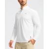 imageG Gradual Mens Running Shirts Long Sleeve Athletic Shirt Lightweight Quick Dry Quarter Zip Pullover for Men Workout Gym GolfWhite