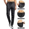 imageG Gradual Mens Sweatpants with 4 Pockets Tapered Track Athletic Slim Fit Pants for Running Exercise Workout GymA Black Camo