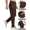 imageG Gradual Mens Sweatpants with 4 Pockets Tapered Track Athletic Slim Fit Pants for Running Exercise Workout GymA Brown