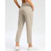 imageG Gradual Pants for Women High Waisted Ankle Pants 2 Pockets 78 Athletic Pants with Drawstring for Golf Travel CasualDusty White