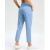 imageG Gradual Pants for Women High Waisted Ankle Pants 2 Pockets 78 Athletic Pants with Drawstring for Golf Travel CasualLight Haze Blue