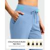 imageG Gradual Pants for Women High Waisted Ankle Pants 2 Pockets 78 Athletic Pants with Drawstring for Golf Travel CasualLight Haze Blue