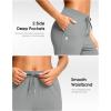 imageG Gradual Petite Pants for Women 24quot26quot Ankle Pants 2 Pockets Stretchy 78 Sweatpants for Golf Travel Athletic CasualBright Grey