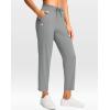 imageG Gradual Petite Pants for Women 24quot26quot Ankle Pants 2 Pockets Stretchy 78 Sweatpants for Golf Travel Athletic CasualBright Grey