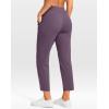 imageG Gradual Petite Pants for Women 24quot26quot Ankle Pants 2 Pockets Stretchy 78 Sweatpants for Golf Travel Athletic CasualDark Purple