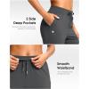 imageG Gradual Petite Pants for Women 24quot26quot Ankle Pants 2 Pockets Stretchy 78 Sweatpants for Golf Travel Athletic CasualDeep Grey