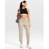 imageG Gradual Petite Pants for Women 24quot26quot Ankle Pants 2 Pockets Stretchy 78 Sweatpants for Golf Travel Athletic CasualDusty White