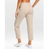 imageG Gradual Petite Pants for Women 24quot26quot Ankle Pants 2 Pockets Stretchy 78 Sweatpants for Golf Travel Athletic CasualDusty White