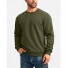 imageG Gradual Sherpa Lined Sweatshirts for Men Fleece Crewneck Sweatshirt Pullover Warm Shirts for WinterArmy Green