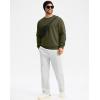 imageG Gradual Sherpa Lined Sweatshirts for Men Fleece Crewneck Sweatshirt Pullover Warm Shirts for WinterArmy Green