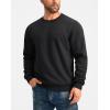 imageG Gradual Sherpa Lined Sweatshirts for Men Fleece Crewneck Sweatshirt Pullover Warm Shirts for WinterBlack