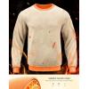 imageG Gradual Sherpa Lined Sweatshirts for Men Fleece Crewneck Sweatshirt Pullover Warm Shirts for WinterBright Orange