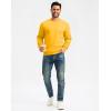 imageG Gradual Sherpa Lined Sweatshirts for Men Fleece Crewneck Sweatshirt Pullover Warm Shirts for WinterBright Yellow