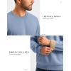 imageG Gradual Sherpa Lined Sweatshirts for Men Fleece Crewneck Sweatshirt Pullover Warm Shirts for WinterHaze Blue