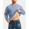 imageG Gradual Sherpa Lined Sweatshirts for Men Fleece Crewneck Sweatshirt Pullover Warm Shirts for WinterHaze Blue