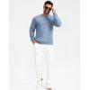 imageG Gradual Sherpa Lined Sweatshirts for Men Fleece Crewneck Sweatshirt Pullover Warm Shirts for WinterHaze Blue