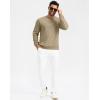 imageG Gradual Sherpa Lined Sweatshirts for Men Fleece Crewneck Sweatshirt Pullover Warm Shirts for WinterKhaki
