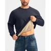 imageG Gradual Sherpa Lined Sweatshirts for Men Fleece Crewneck Sweatshirt Pullover Warm Shirts for WinterNavy