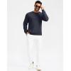 imageG Gradual Sherpa Lined Sweatshirts for Men Fleece Crewneck Sweatshirt Pullover Warm Shirts for WinterNavy