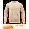imageG Gradual Sherpa Lined Sweatshirts for Men Fleece Crewneck Sweatshirt Pullover Warm Shirts for WinterOffwhite