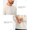 imageG Gradual Sherpa Lined Sweatshirts for Men Fleece Crewneck Sweatshirt Pullover Warm Shirts for WinterOffwhite