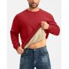 imageG Gradual Sherpa Lined Sweatshirts for Men Fleece Crewneck Sweatshirt Pullover Warm Shirts for WinterRed