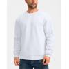 imageG Gradual Sherpa Lined Sweatshirts for Men Fleece Crewneck Sweatshirt Pullover Warm Shirts for WinterWhite