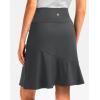 imageG Gradual Skorts Skirts for Women with 5 Pockets 20quot Knee Length Golf Skirt Modest Long Tennis Athletic Skirts for WomenDark Grey