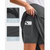 imageG Gradual Skorts Skirts for Women with 5 Pockets 20quot Knee Length Golf Skirt Modest Long Tennis Athletic Skirts for WomenDark Grey