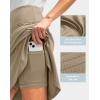 imageG Gradual Skorts Skirts for Women with 5 Pockets 20quot Knee Length Golf Skirt Modest Long Tennis Athletic Skirts for WomenLight Khaki